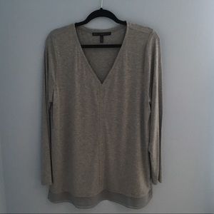 White House Black Market Gray Top XL